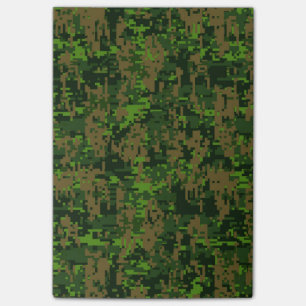 Bloco De Notas Decoração verde da camuflagem de Digitas do esti