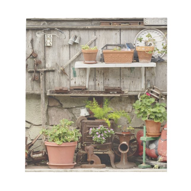 Bloco De Notas Decorações na cerca de madeira, ilha Catalina, (Frente)