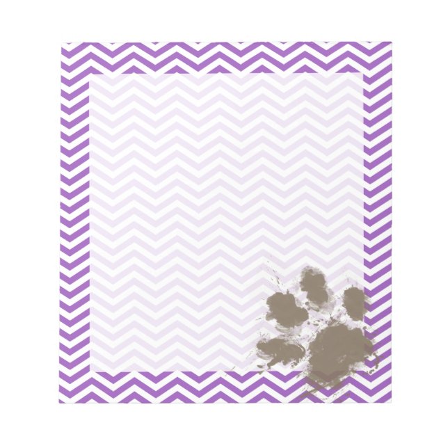 Bloco De Notas Deep Lilac Chevron (Frente)