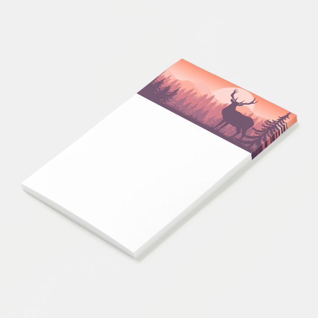 Bloco De Notas Deer in the Wilderness (Inclinado)