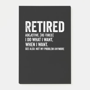 Bloco De Notas Definição Adjetiva Aposentada Não é o meu Anymor d