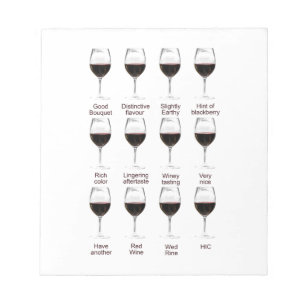 Bloco De Notas Degustação de vinhos