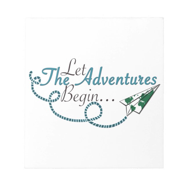 Bloco De Notas Deixe as Aventuras Começar (Frente)