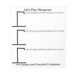 Bloco De Notas Deixe-nos jogar jogos do Hangman 3 por blocos de