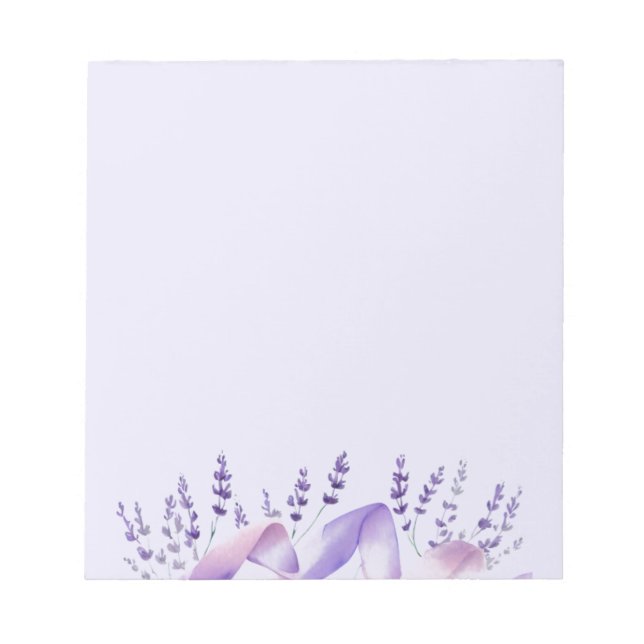Bloco de Notas Delicados Caules de Lavanda (Frente)