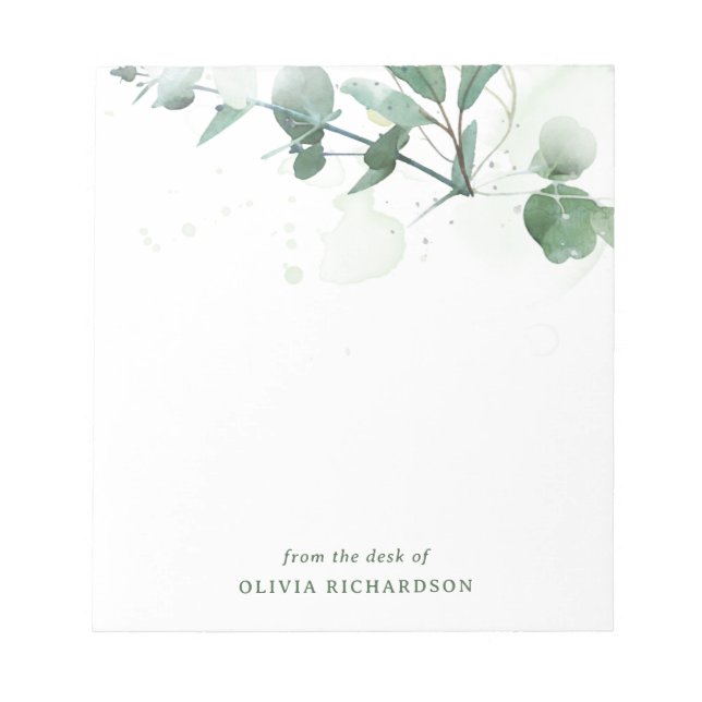 Bloco De Notas Delicate Greenery (Frente)