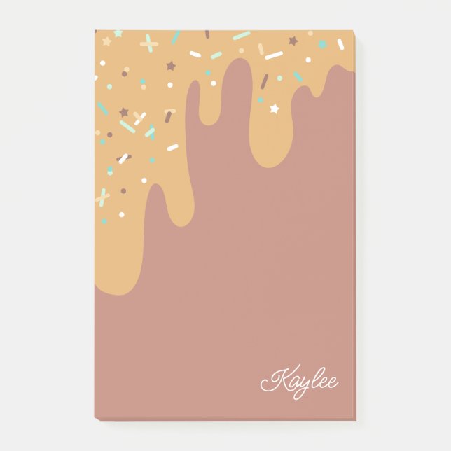 Bloco De Notas Deliciosas Coberturas de Caramelo com Purpurina Se (Frente)