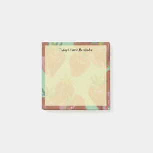 Bloco De Notas Delicioso Morango Pastel Verde