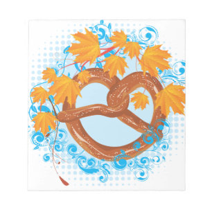 Bloco De Notas Delicioso Pretzel de Desenho Animado