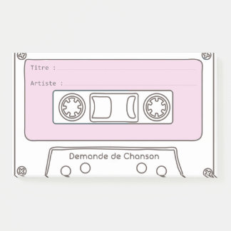 Bloco De Notas Demande Musique "Cassette"