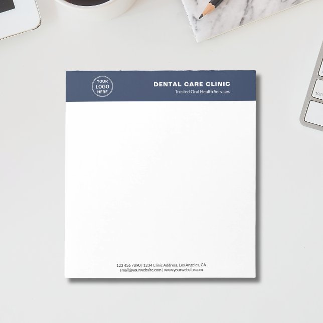 Bloco De Notas Dental Clinic Dentist Professional Logo (Dental Clinic Dentist Professional Logo Notepad)