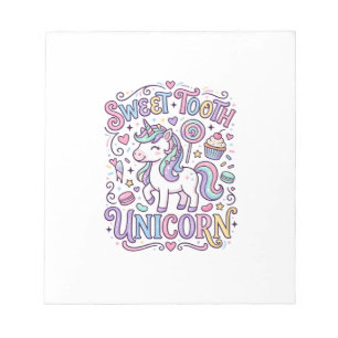Bloco De Notas Dente Doce Unicórnio Unicórnio Original Merch Desi