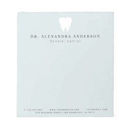 Bloco De Notas Dentes Dentista Azul Claro