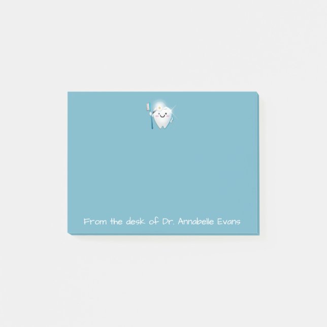 Bloco De Notas Dentista Bonito Personalizado (Frente)