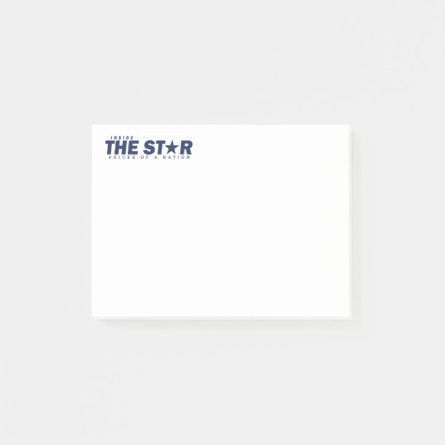 Bloco De Notas Dentro da estrela o Cargo-it® nota 4 x 3 (Frente)