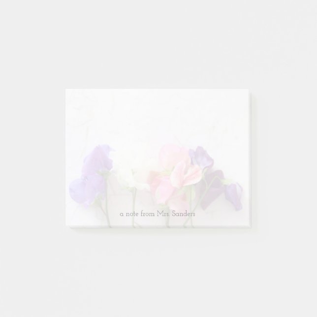 Bloco De Notas Desaparecimento de ervilhas doces (Frente)