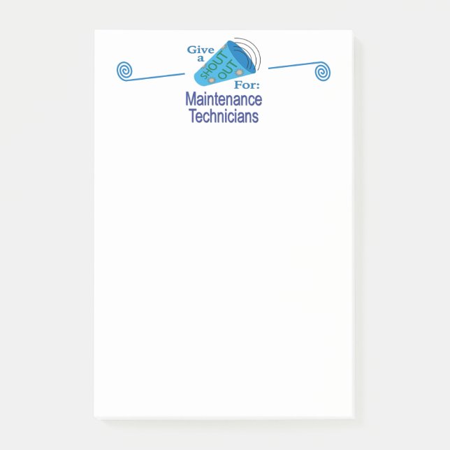 Bloco De Notas Descubra os técnicos de manutenção (Frente)