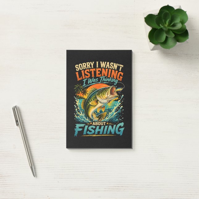 Bloco De Notas Desculpe, Estava Pensando Sobre Pesca (Escritótio)
