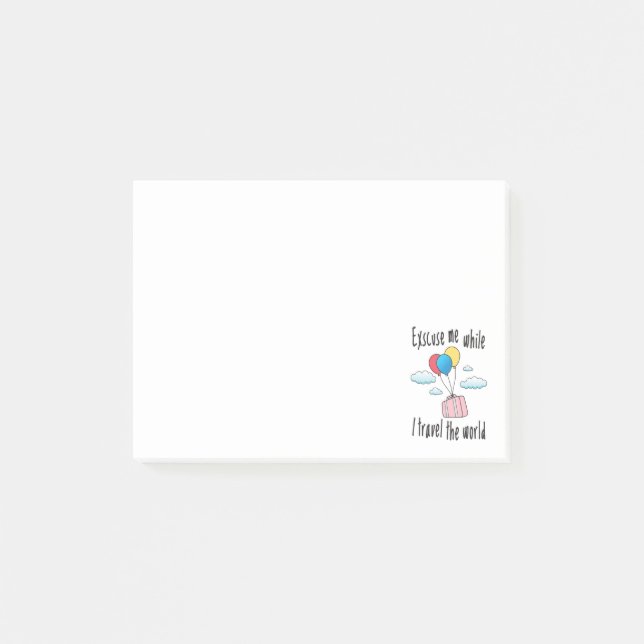 Bloco De Notas Desculpe-me enquanto eu viagem o mundo (Frente)