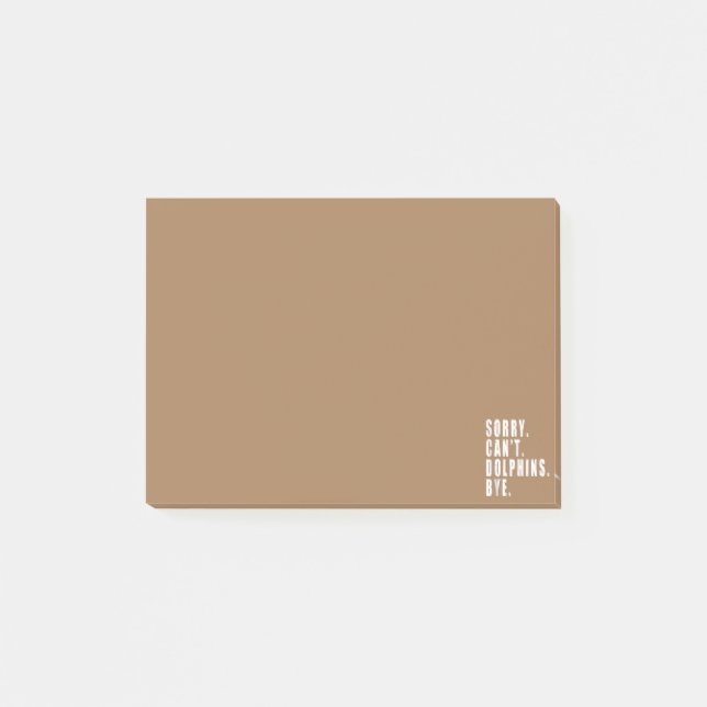 Bloco De Notas Desculpe, não posso golfinhos por causa da vida ma (Frente)