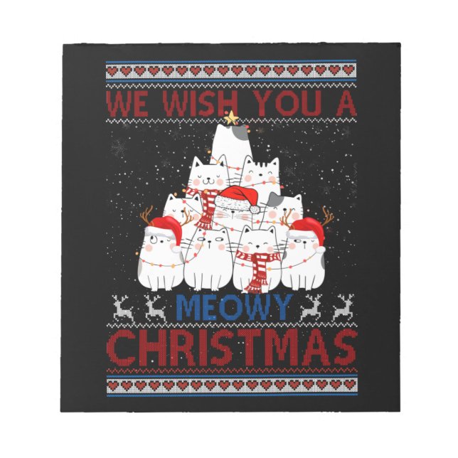 Bloco De Notas Desejamos-Lhe Um Suéter Feio De Natal (Frente)