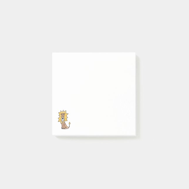 Bloco De Notas desenho animado crianças de leão retrô safari anim (Frente)