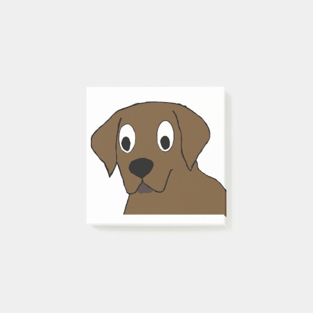 Bloco De Notas desenho animado de chocolate labrador (Frente)