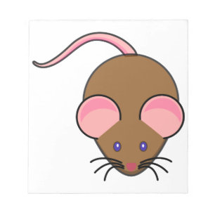 Bloco De Notas Desenho animado de rato fofo