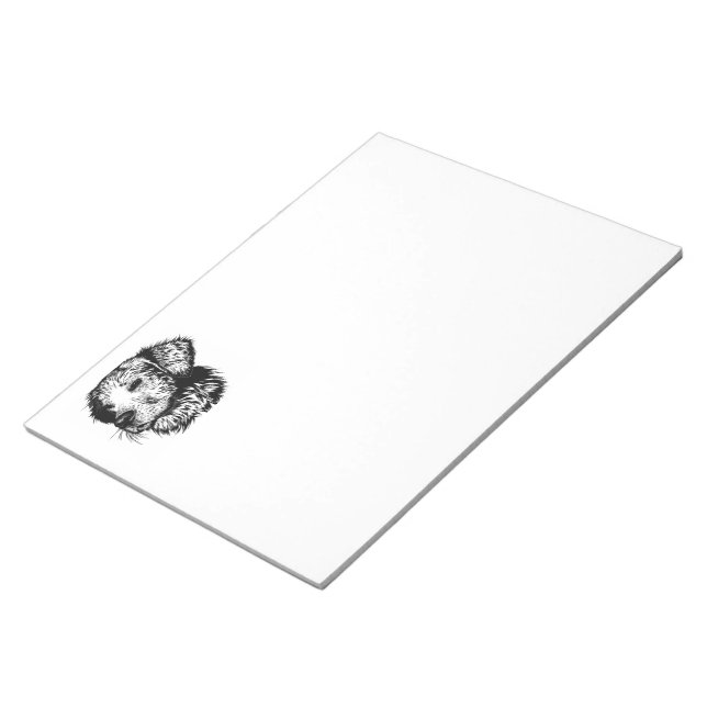 Bloco De Notas Desenho da Cabeça Canina (Inclinado)