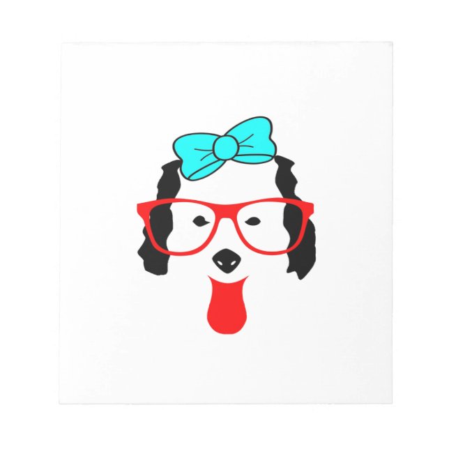 Bloco De Notas Desenho Da Cabeça De Cachorro Engraçado (Frente)