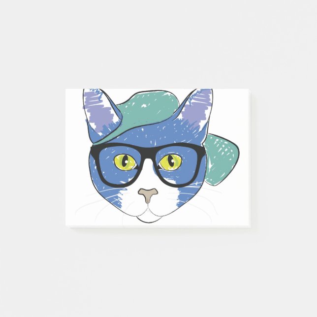 Bloco De Notas Desenho De Animais De Lápis Felinos De Mascote De  (Frente)