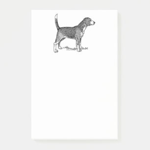 Bloco De Notas Desenho De Cão Elegante De Beagle Cute