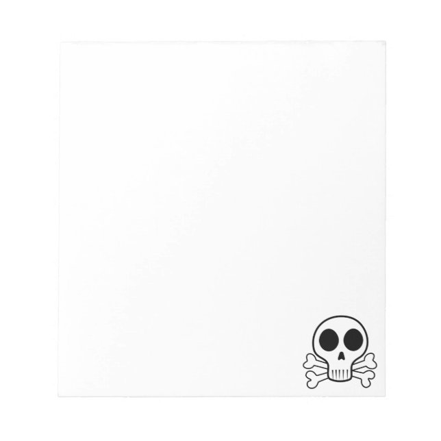 Bloco De Notas Desenho de Caveira Pirata (Frente)