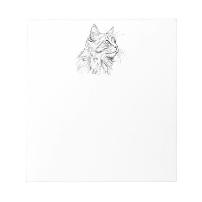 Bloco De Notas Desenho de gato (Frente)