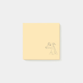 Bloco De Notas Desenho de Greyhound em Linha Cinza - Design Minim