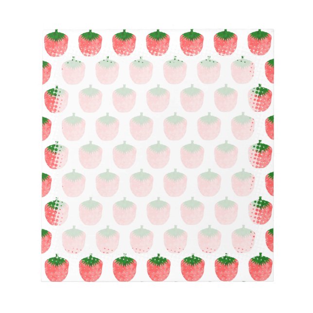 Bloco De Notas Desenho de Morango (Frente)