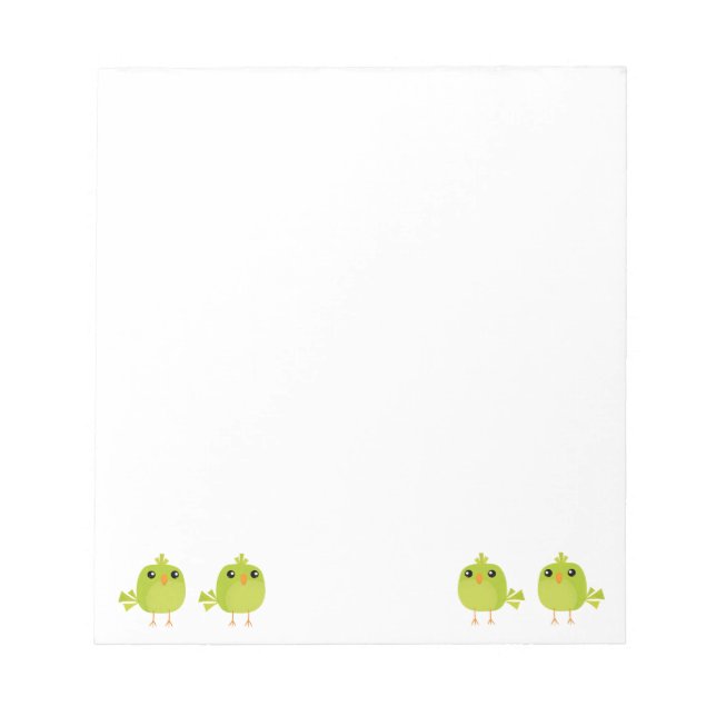 Bloco De Notas Desenho de Pássaro Verde   (Frente)