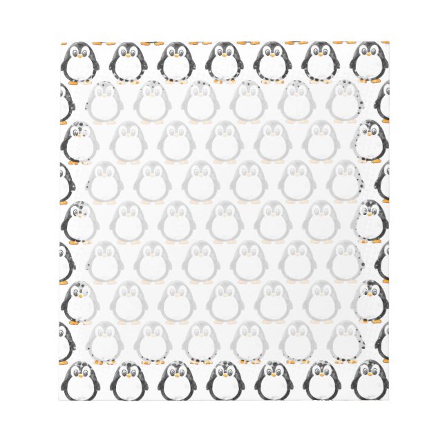 Bloco De Notas Desenho de pinguim (Frente)