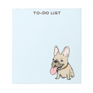 Bloco De Notas Desenho engraçado do Bulldog Francês com texto per