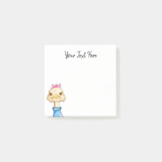 Bloco De Notas Desenho engraçado personalizado do pássaro