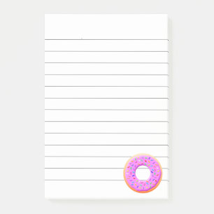 Bloco De Notas Desenho Fofo de Donut Com Confeitos