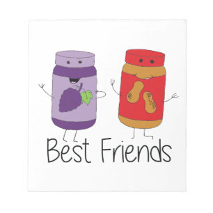 Bloco De Notas Desenho PB e J Melhores Amigos Pb e J BFF