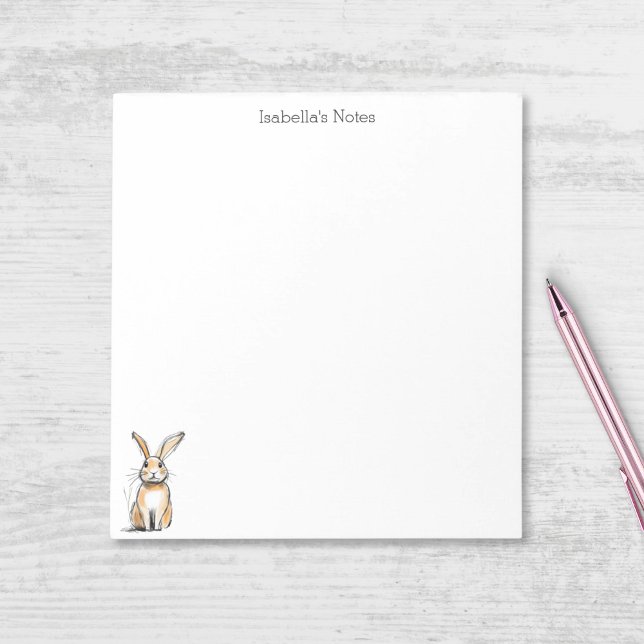 Bloco De Notas Desenho Personalizado de Coelho Bonito (Criador carregado)