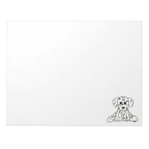 Bloco De Notas Desenho simples de um cão dalmata de pelúcia em pr