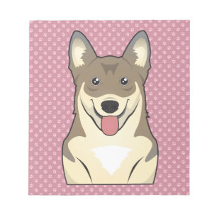 Bloco De Notas Desenhos animados de Vallhund do sueco