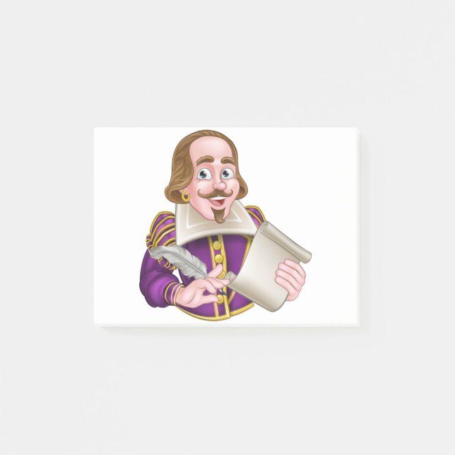 Bloco De Notas Desenhos animados de William Shakespeare (Frente)