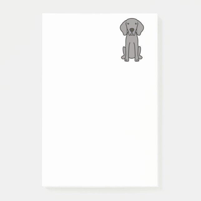 Bloco De Notas Desenhos animados do cão de Weimaraner (Frente)