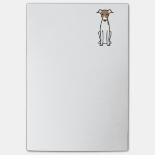 Bloco De Notas Desenhos animados do cão do galgo italiano