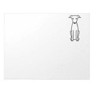 Bloco De Notas Desenhos animados do cão do galgo italiano