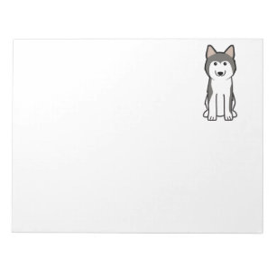 Bloco De Notas Desenhos animados do cão do rouco Siberian